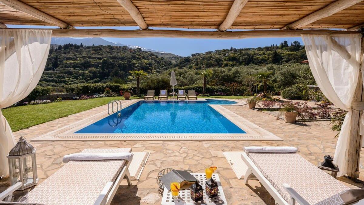 Chania Secluded Gem - Kallithea Private Pool Villa Pemonia المظهر الخارجي الصورة